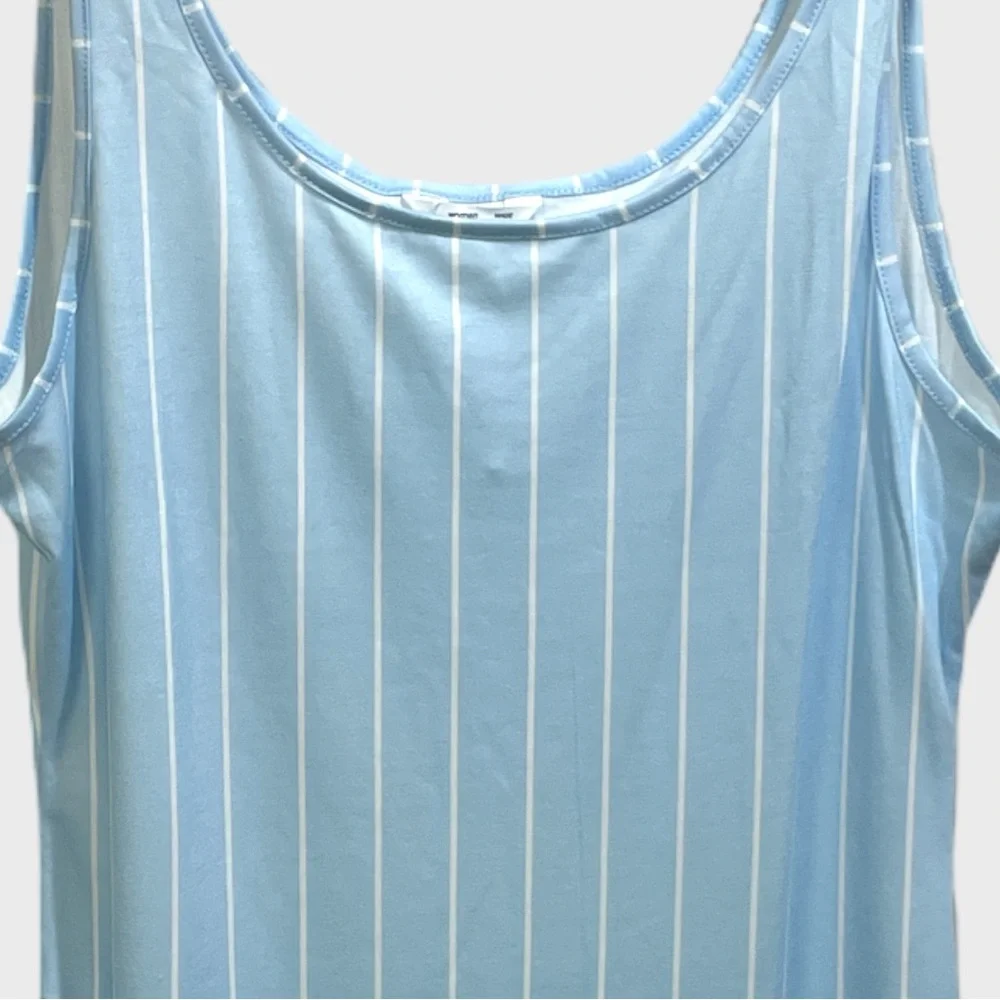 Maternity Blue Stripe Tie Shoulder Size Large - Picture 5 of 9